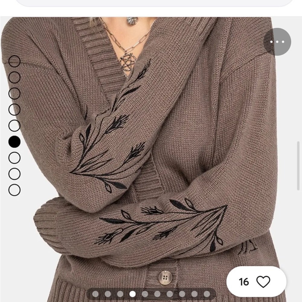 Disturbia Hester Embroidered Cardigan